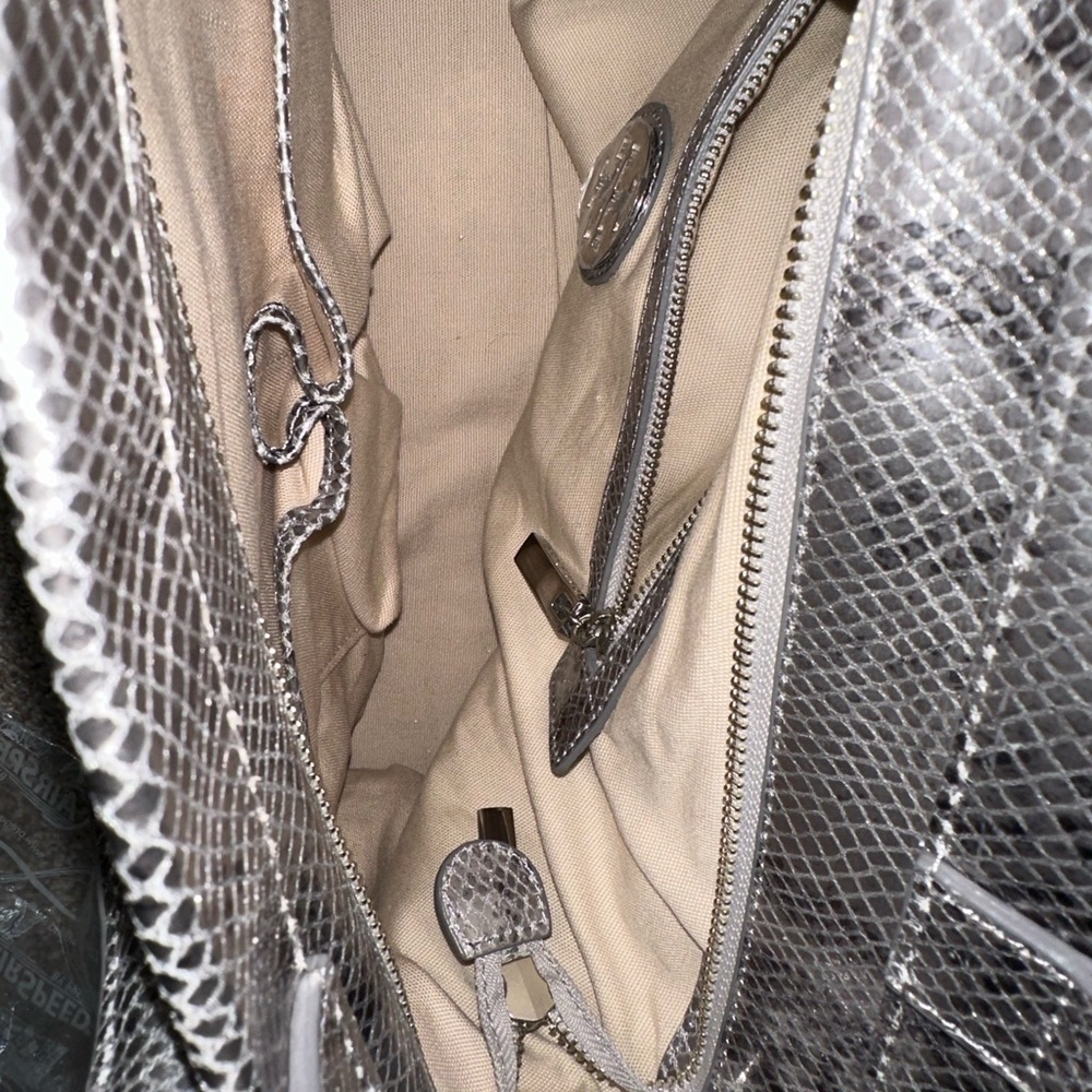 Tory Burch, Silver Python, Leather Crossbody/Hand… - image 7